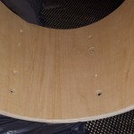 Stripped and sanded tom shell